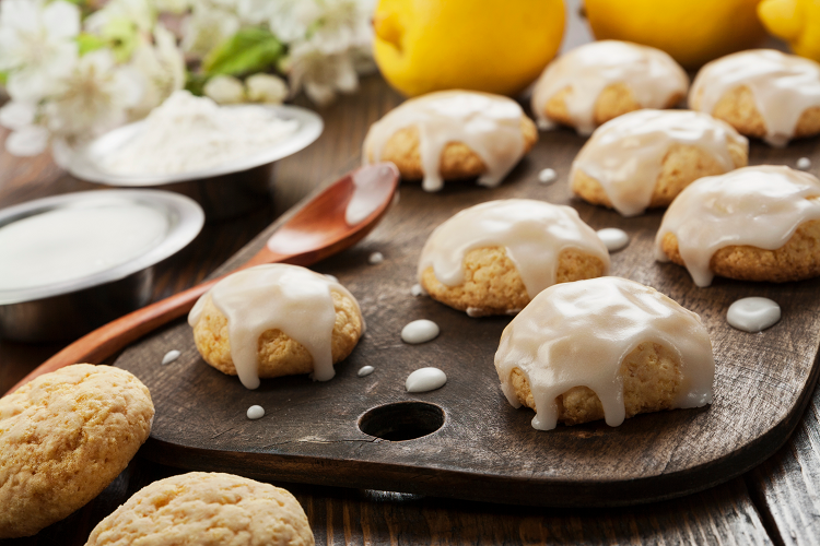 lemon cookies with glaze